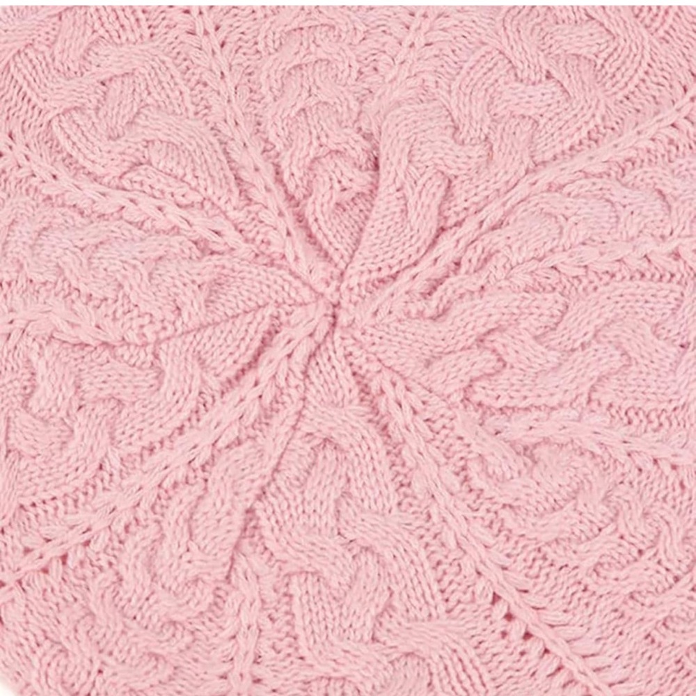 Pink Soft Beanie, Chic, and Lightweight Crochet Knitted Style Beani… - Picture 2 of 6